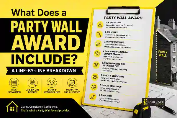 Party Wall Awards Explained Line-by-Line: What Property Owners and Neighbours Need to Know 1 What Does a Party Wall Award Include? A Line-by-Line Breakdown Billericay